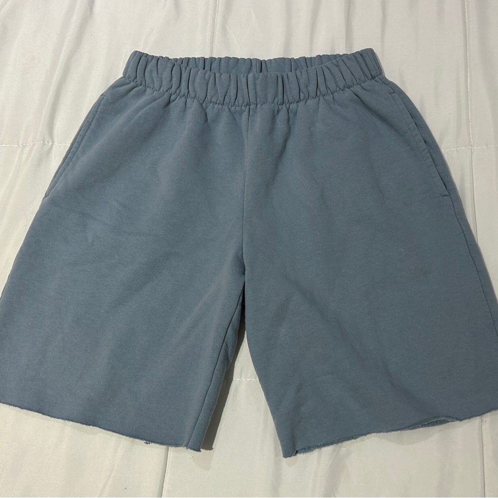 Brandy Melville baby blue rosa sweat shorts 🫐 one size